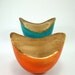 Beautiful Blue and October Orange VI - Sycamore Bowls