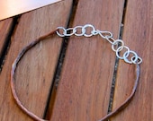 Handforged Copper and Fine Silver Choker, Neck Ring