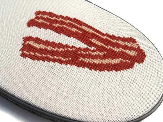 Bacon modern cross stitch