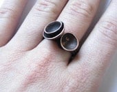 Barnacle Design - Oxidized Copper Ring - sized or adjustable - handmade jewelry
