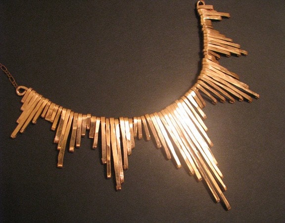 Copper Necklace - Egyptian Collar Inspired - Southwestern Bridal Jewelry - Copper Jewelry