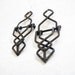 Geometric Earrings - Black Truss Design - Copper Earrings - Chemically Oxidized - Handmade jewelry