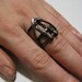 Copper Ring - Automaton Ring - Cage Design - Blackened and Sanded Finish - Adjustable fit
