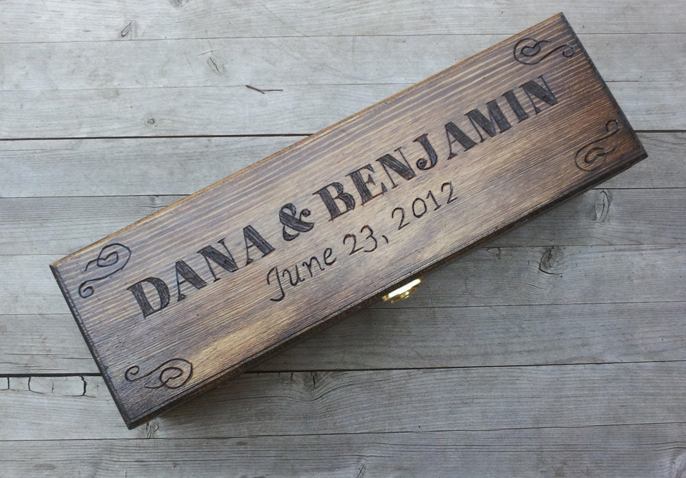 Custom Wedding Wine Box, Memory Box, Time Capsule for Your Wedding Day, Anniversary or any other Special Occasion