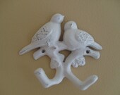 bird hooks, home decor, shabby chic, cottage chic, spring decorating, you choose the color