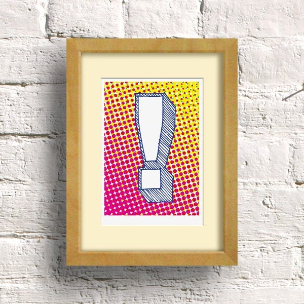 Pop in Magenta / Yellow - A5 Giclee Print