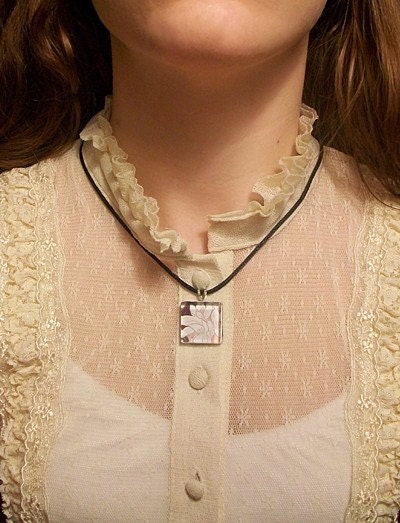 Tiny Apple Blossom Pendant and Cord