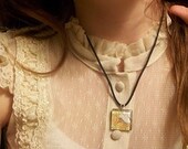 Tiny Sparrow Rose Pendant and Cord