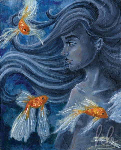 Goldfish Queen - Original Acrylic Painting