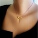 Golden Nugget Red Silk & Gold Vermeil Nugget Necklace