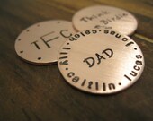 Copper Hand Stamped Golf Ball Marker (1)