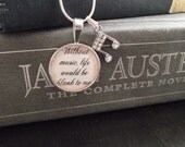 Without Music- Emma- Jane Austen- buy two get one free- includes a 16" or 18" snake chain- READY TO SHIP
