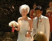 Beautiful Full Birdcage Veil as seen in the StyleMePretty wedding blog-- Ready to Ship