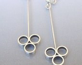 Sterling Silver Three Ring Earrings