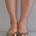 vintage 1980s Colorblock Skimmer wedges