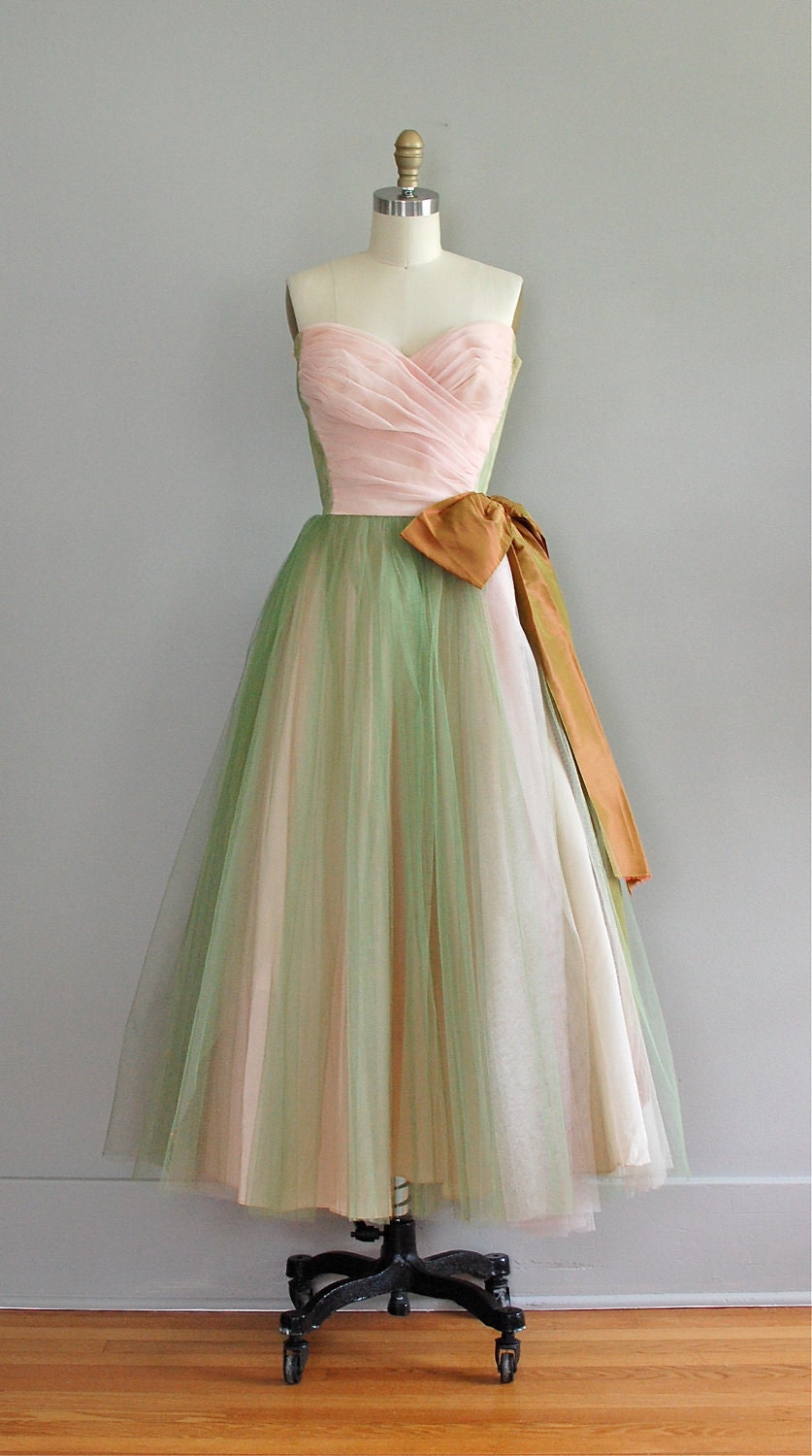 1950s dress / vintage 50s party dress / Fortune's Darling