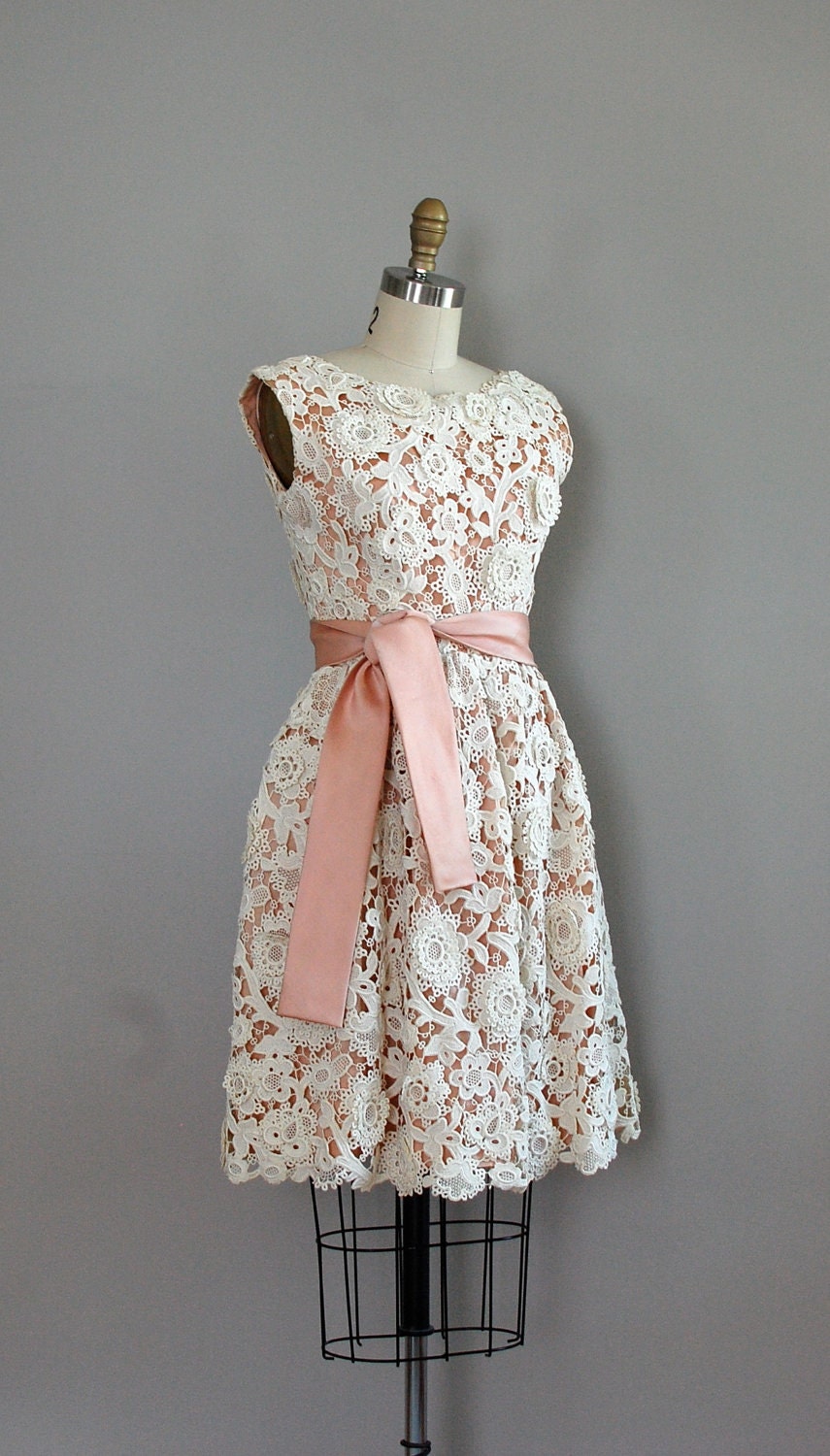 r e s e r v e d...vintage 1960s Norman Norell lace dress