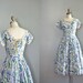 1950s dress / 50s dress / Pen and Ink Drawing