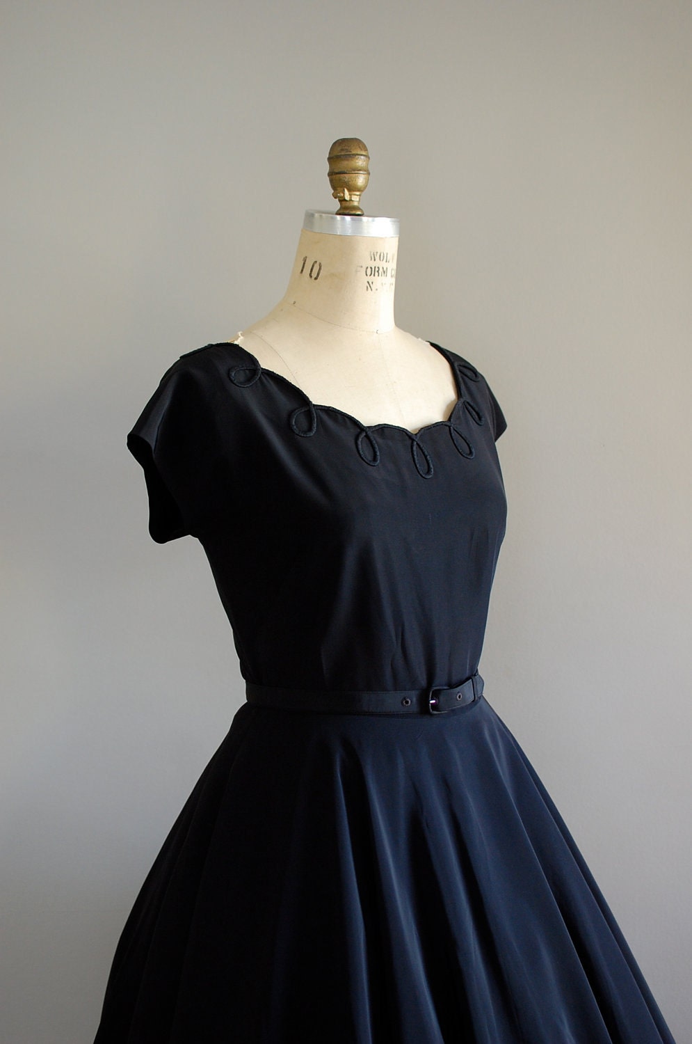 1950s dress / full skirt dress / Nocturnalis Dress