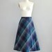 plaid skirt / 70s wool plaid skirt / Bluette Plaid