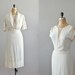 r e s e r v e d...1930s dress / 30s dress / Talc Soutache dress