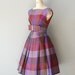 r e s e r v e d...1950s dress / plaid 50s dress / Trillby Plaid dress