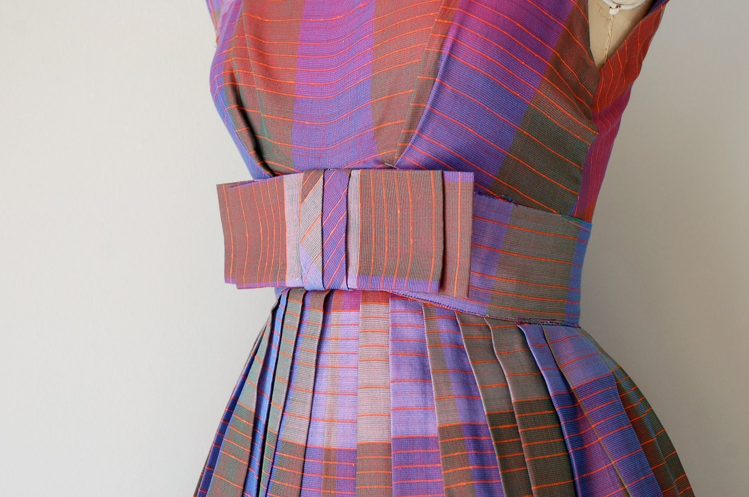 r e s e r v e d...1950s dress / plaid 50s dress / Trillby Plaid dress