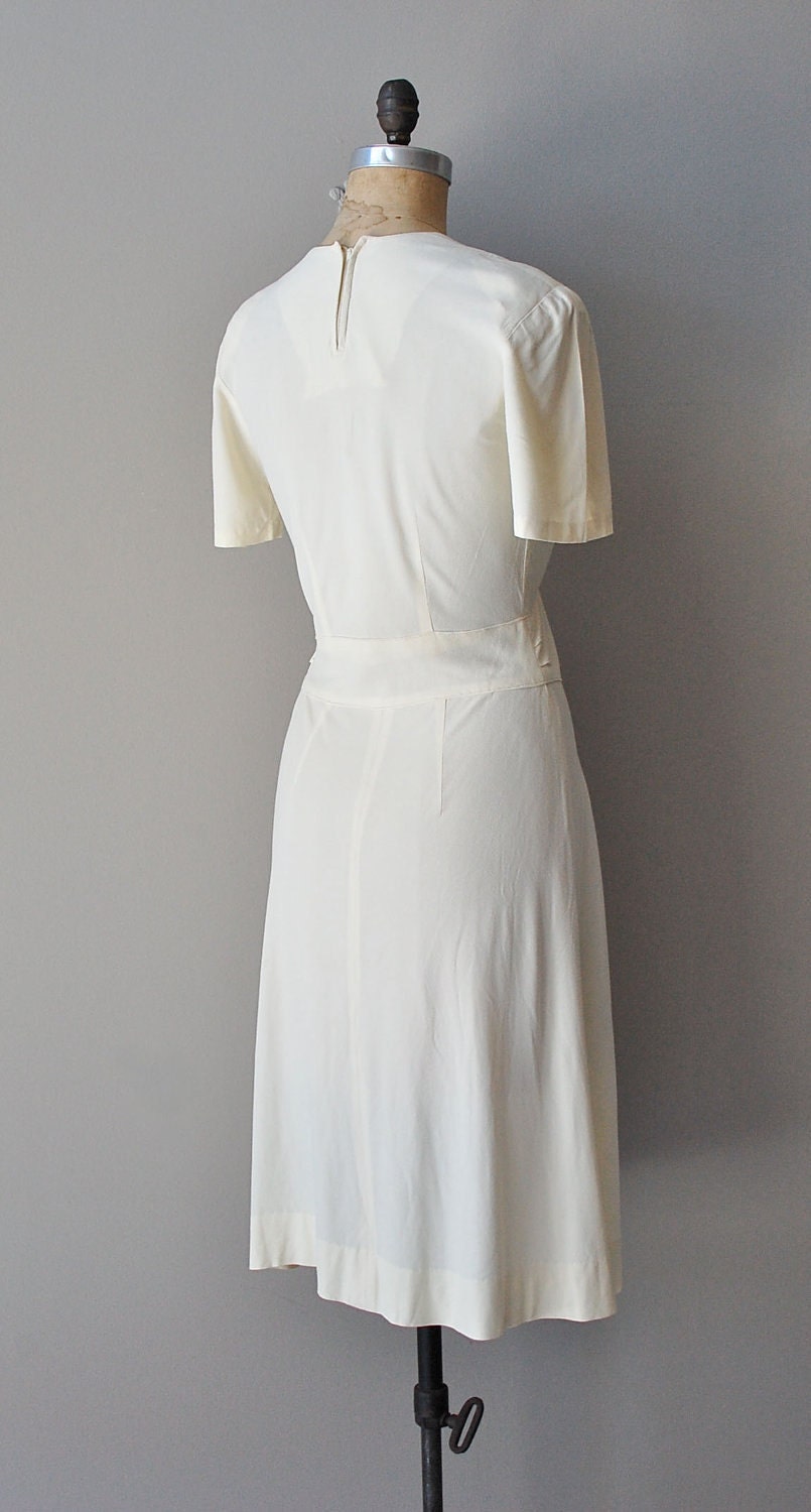 1930s dress / white 30s dress / Lindy Hop dress