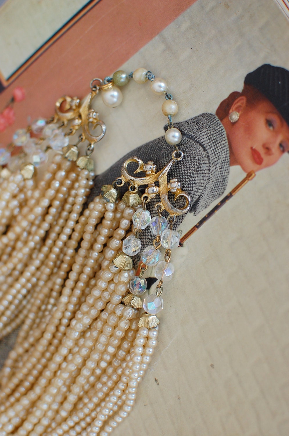 pearl necklace / 1960s necklace / Duchess necklace