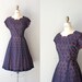 1950s dress / 50s lace dress / Mood Indigo dress