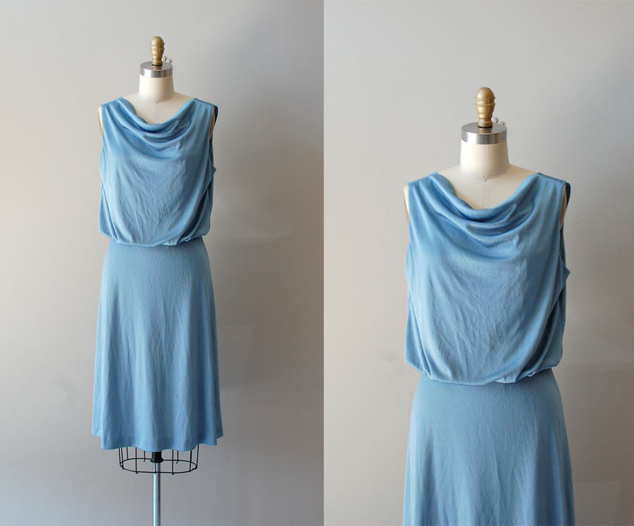 1970s jersey dress / grecian dress / Neapolis dress