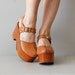 r e s e r v e d...platform shoes / 1970s wooden platforms / Platform Mary Janes