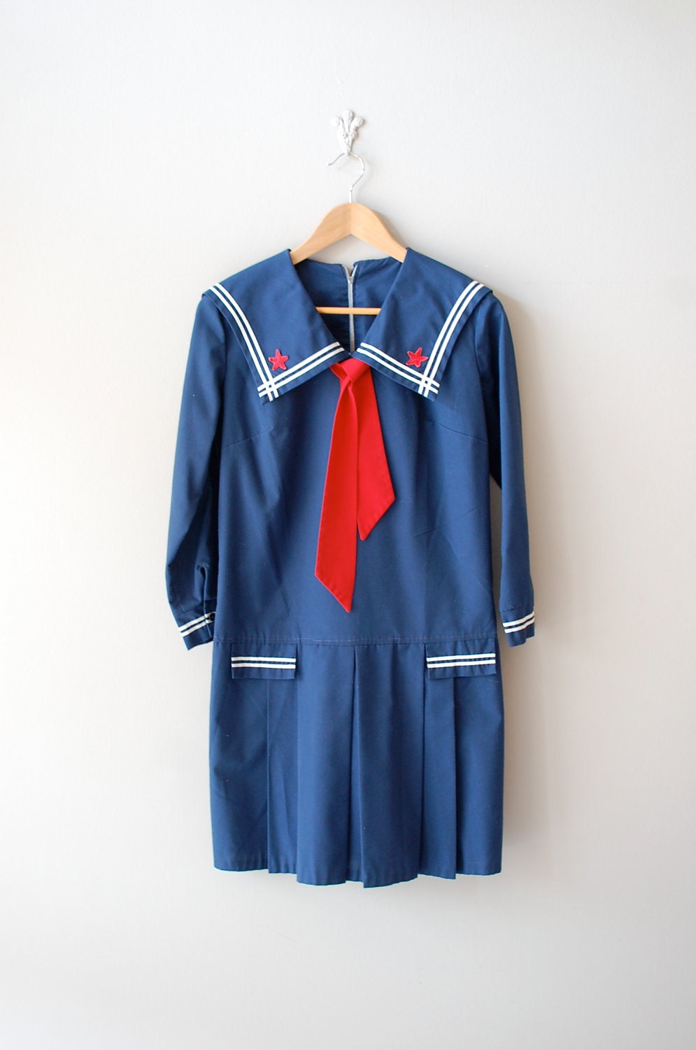 1960s dress / sailor 60s mini dress / Ships Ahoy dress