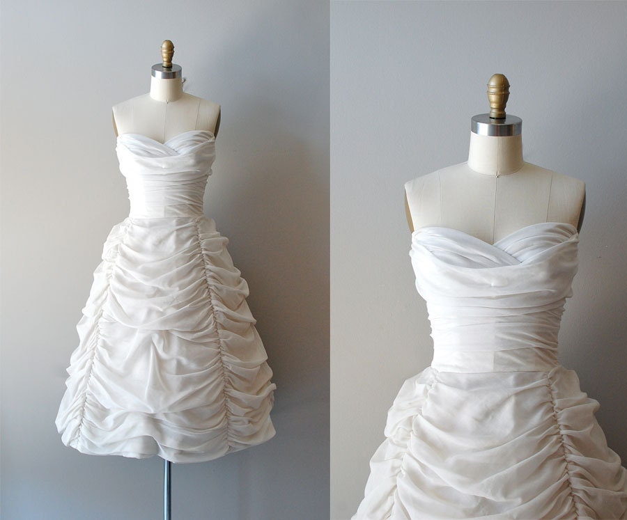 1950s wedding dress / 50s dress wedding / Cloudveil gown
