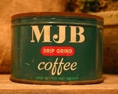 MJB Coffee Hand Poured Soy Wax Vintage Tin Can Candle PERFECT for Coffee Lovers and Holiday Gift Giving