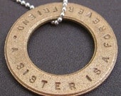 8th Anniversary Gift - Eighth Anniversary Gift - Bronze Necklace - Bronze Eternity Circle - 1.25"