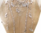 FEATURED on JeWELRY AFFAIRE MaGAZINE . Linen Lariats -Necklaces .Set of 2