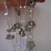 Linen Crocheted Lariat- Necklace. NELL. Natural Grey.