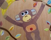 Monkey Love Collage - eco-friendly- by Maple Shade Kids