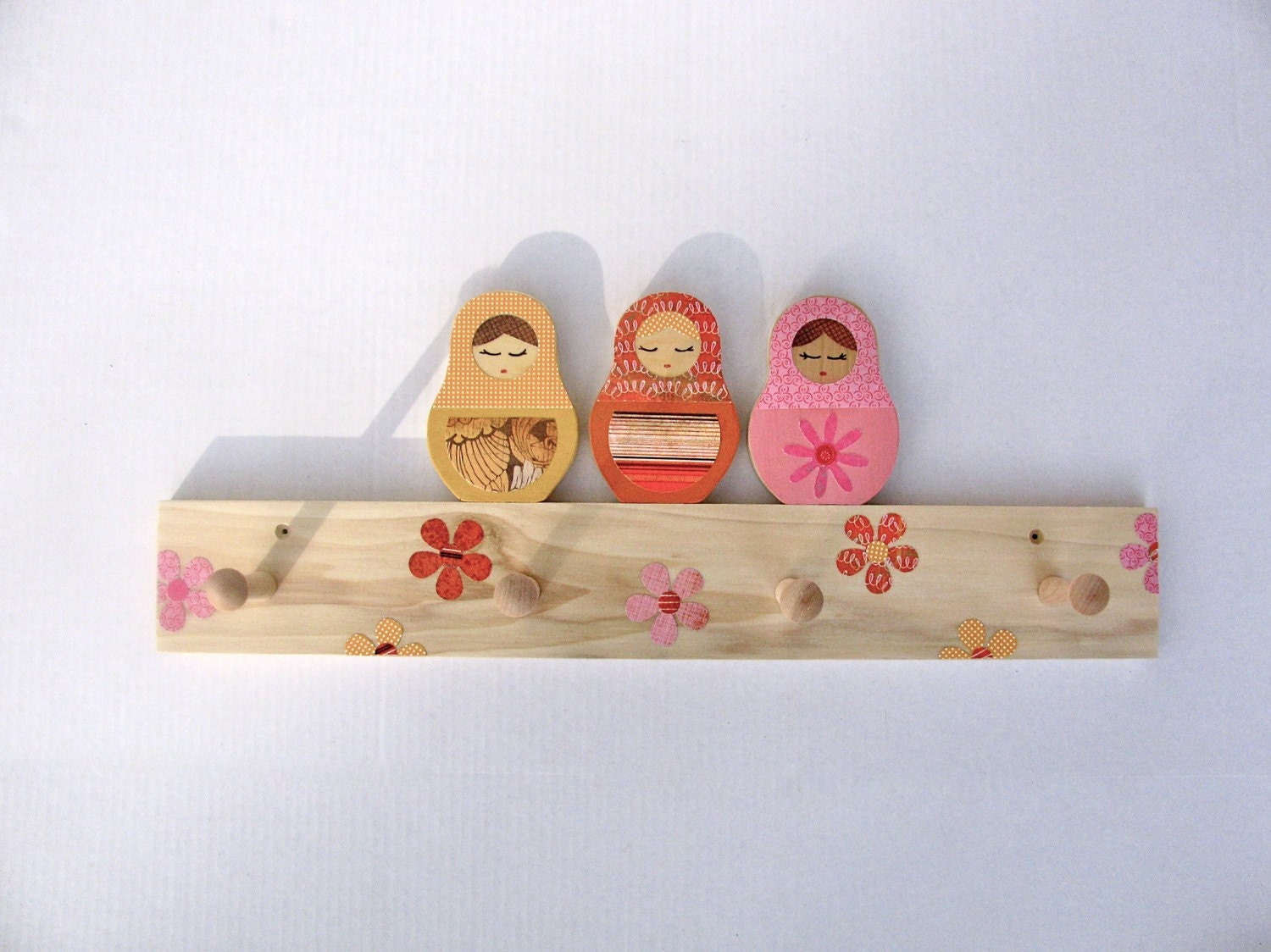 Matryoshka Peg Rack - eco-friendly by Maple Shade Kids