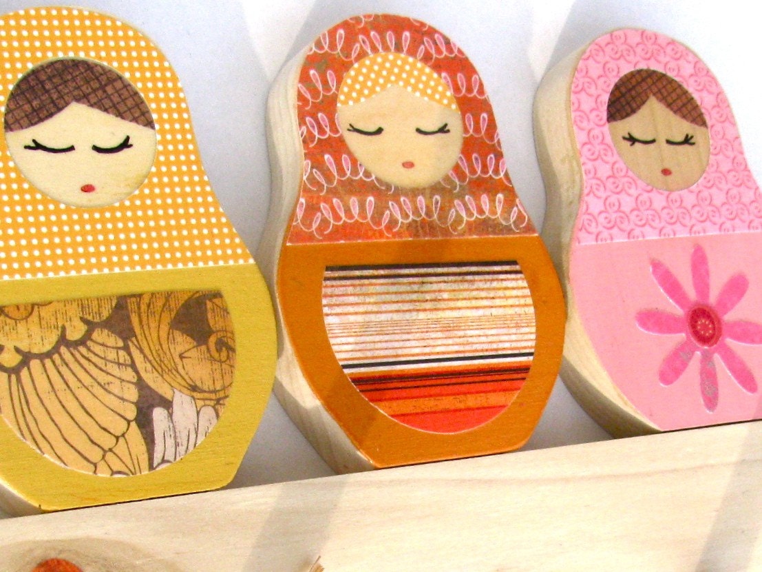 Matryoshka Peg Rack - eco-friendly by Maple Shade Kids