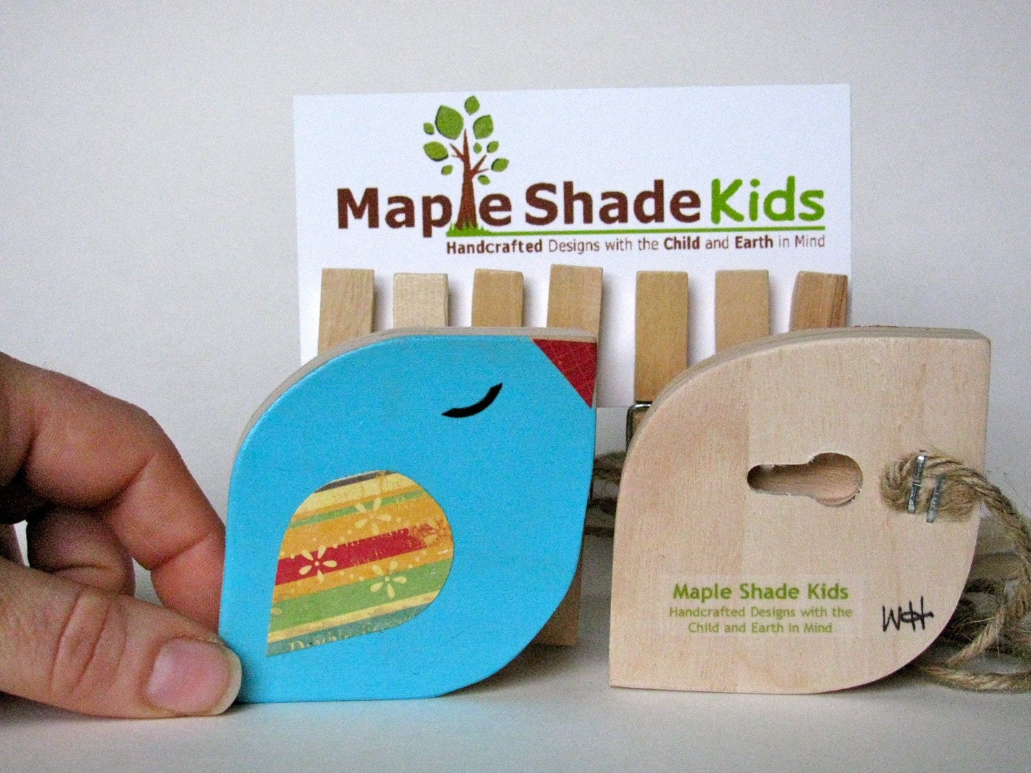 Bird Art Display Clips - Your Color Choice - eco-friendly by Maple Shade Kids
