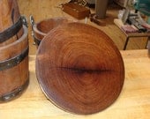 End Grain Mesquite Round Cutting Board 12.5" x 3/4"