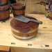 Mesquite Cutting Board Round with Forged Hoop