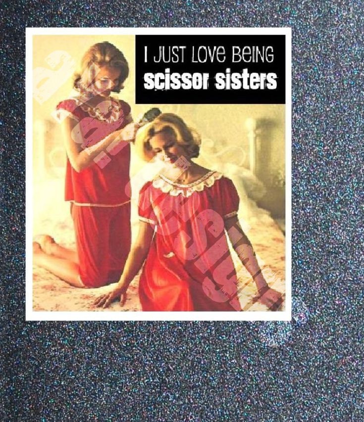 Funny, Naughty Greeting Card, "I love being your scissor sister"