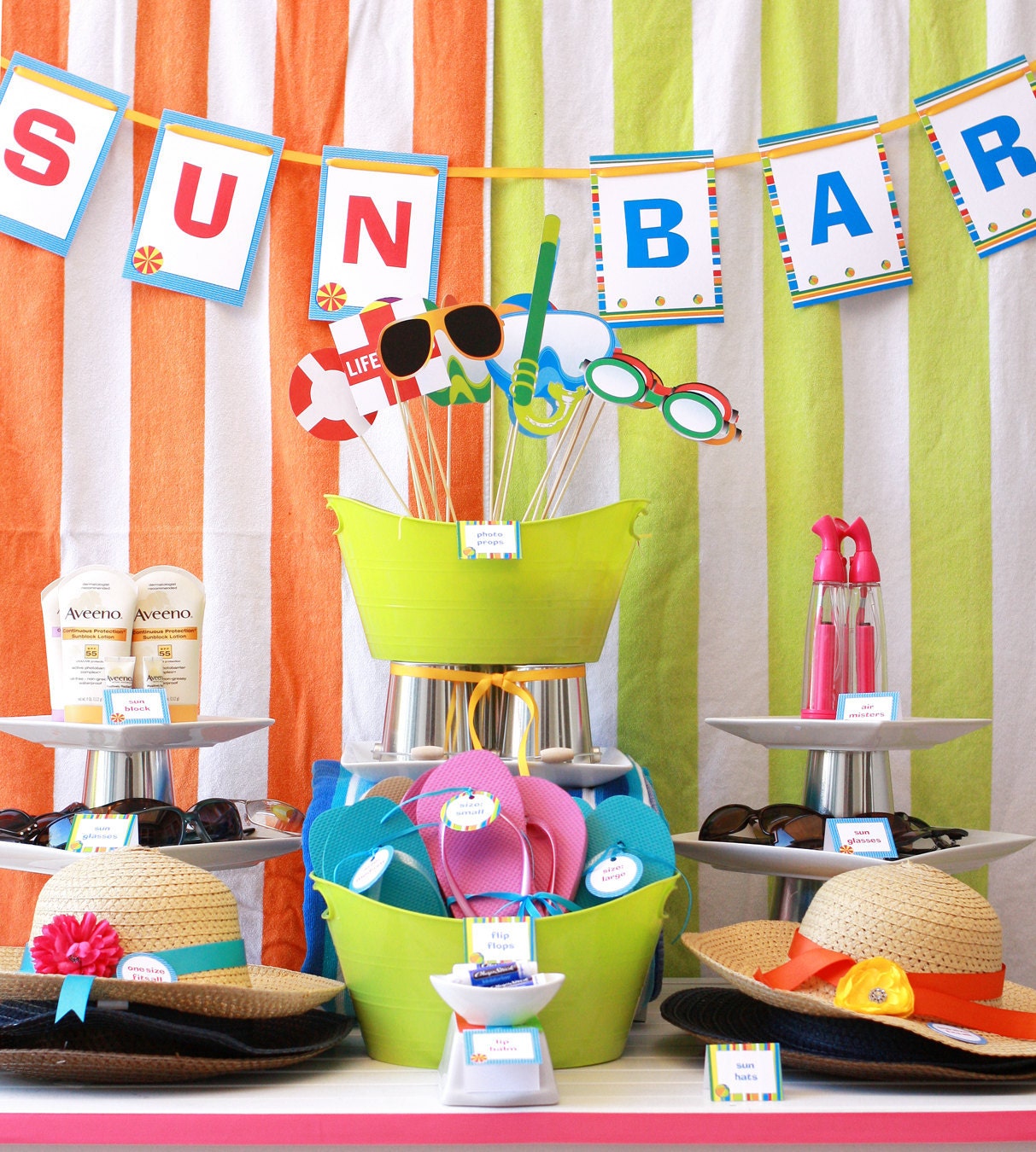 Poolside / Swim PRINTABLE Party Collection - You Customize EDITABLE TEXT Instant Download Il_570xn