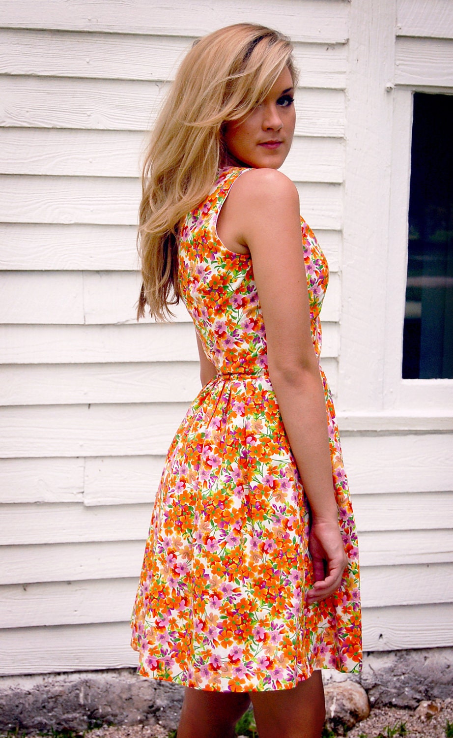 Amy Cotton Floral Dress with Pockets
