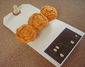 Orange Rosette French Barrette - Ready to ship