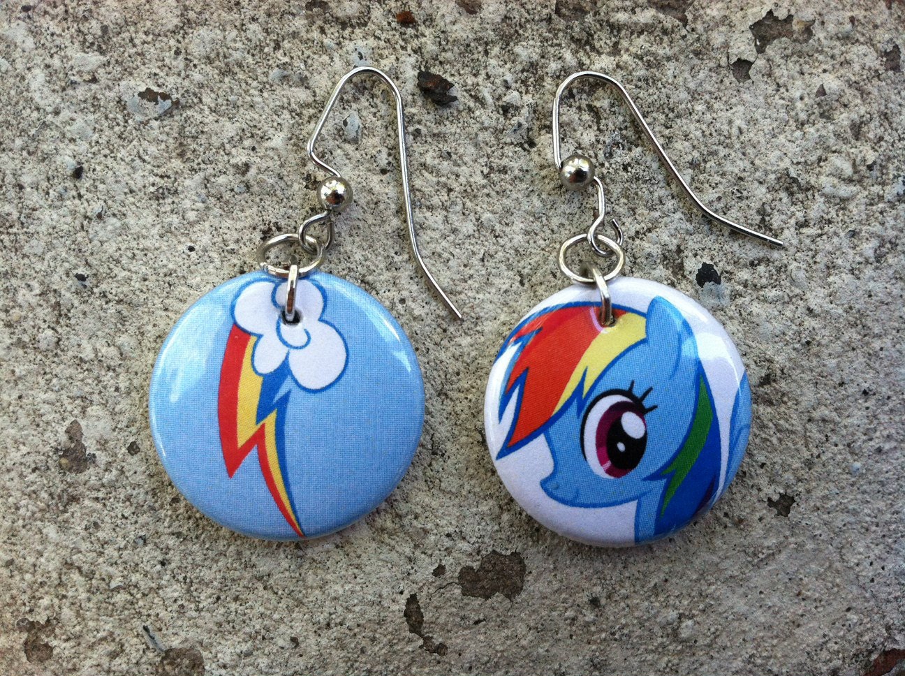 My Little Pony Rainbow Dash and Cutie Mark Earrings