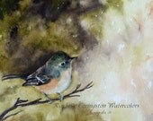 Art gift under 20 Bird wall decor Bird wall art bird home decor small bird art kitchen bird art PRINT SET 5x7 bird art green brown black